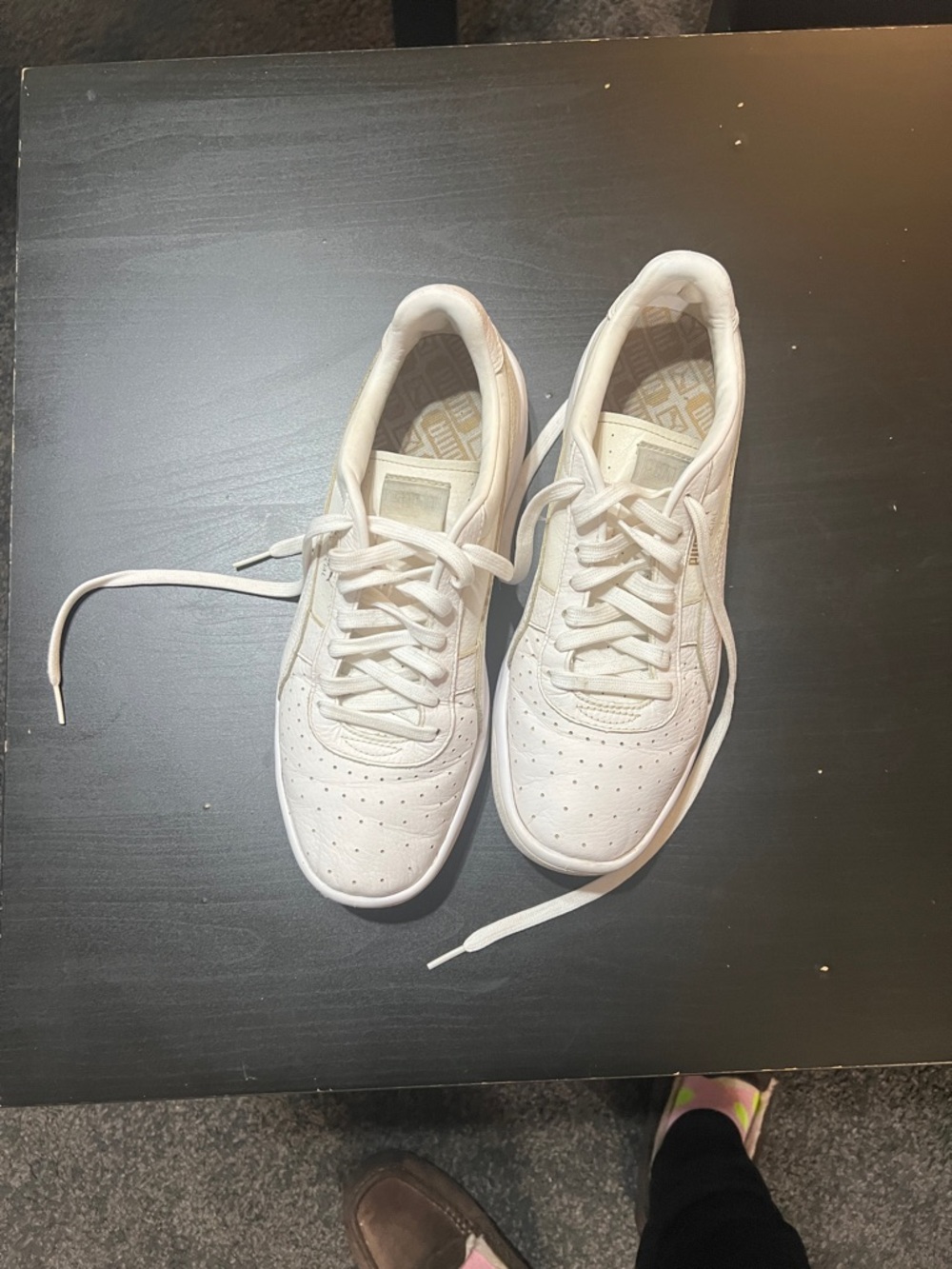 Puma White Low-Top Lace-Up Sneakers